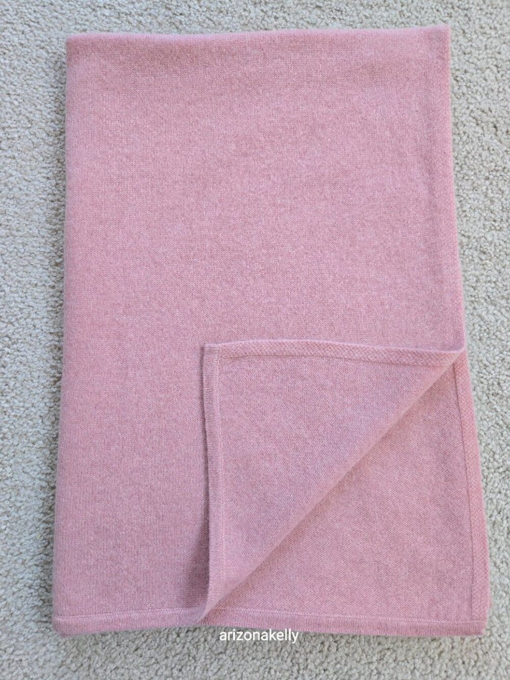 NWOT Cashmere Knit Scarf Pink - Picture 3 of 14